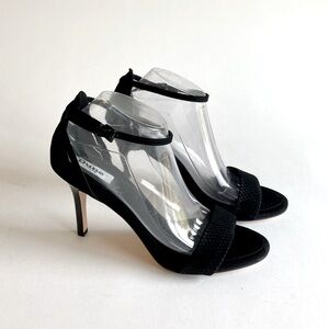Dune London Madeira Black Genuine Suede Leather Heeled Slingbacks size 10